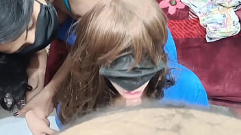 Indian college girl penetrated by old man infront of her stepsister