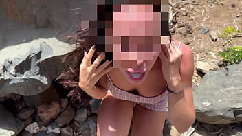 Student teen runs away from school and fucks with a big dildo