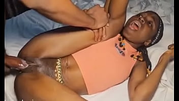 Lagos petite runs girl getting wiped by long black dick