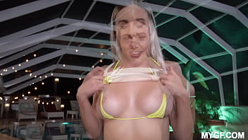 Bri takes dick by the pool