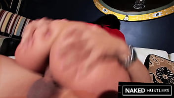 Light skin baddie gets fucked in the kitchen titties bouncing everywhere