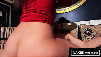 Light skin baddie gets fucked in the kitchen titties bouncing everywhere