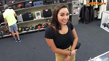 Big tits college girl banged by pawn man