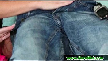 Horny masseuse gives nuru massage to horny client 08
