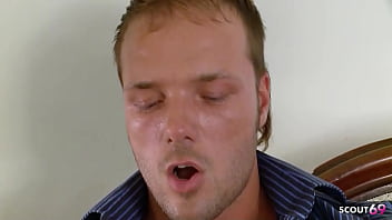 Skinny dark hair small tits teen seduce to first time anal and dp 3some sex with two big dick guys