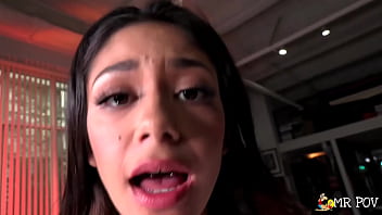 Slut grinds her pussy on fat cock