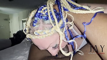 Livie blainn gags on black cock