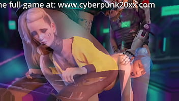 Cosplay parody cyberpunk2077 hentai johnny silvercock burns this city