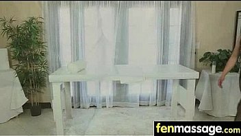 Massage girl sucks the tip for a tip 11