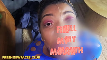 Ebony throat new experience