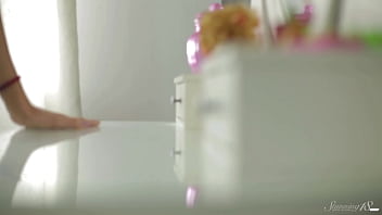 Hot teen hursia i uses a vibrator while trying off her slutty clothes