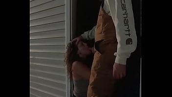 Stranger takes my pussy from behind while the neighbors are outside