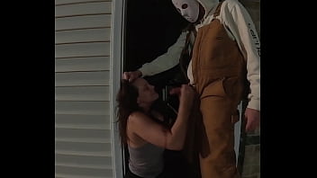 Stranger takes my pussy from behind while the neighbors are outside