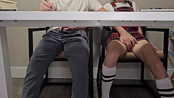 Students entertaining during boring lecture