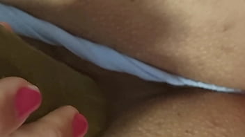 Crazy cuckold husband he bring a cucumber to me only to watch my pussy being penetrated and dilated licking chantilly creamy pussy