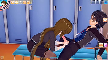 Office lady mina takes a hentai break to suck and fuck guy