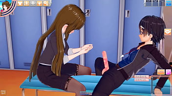 Office lady mina takes a hentai break to suck and fuck guy
