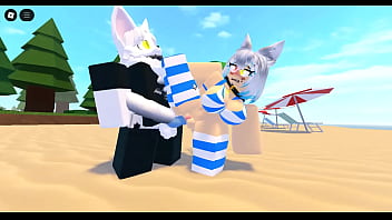 Whorblox menina gata é pega e fodida bastante ao sair da praia parte 1