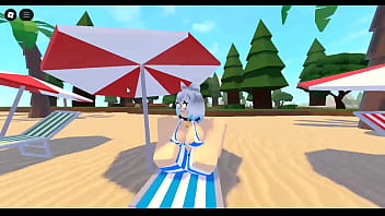 Whorblox menina gata é pega e fodida bastante ao sair da praia parte 1