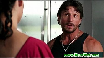 Slippery threesome on the airbed 24