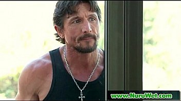 Slippery threesome on the airbed 24