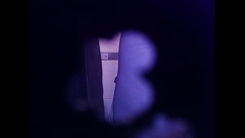 Inked babe gets naked and showers