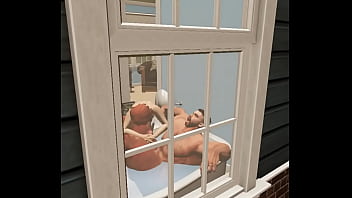 Spying on hunky neighbor
