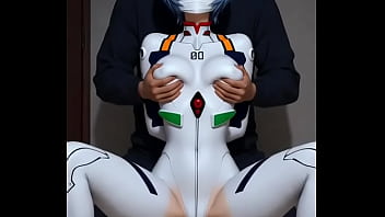 Rei bounded and gagged breast grasped