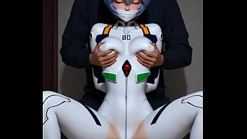 Rei bounded and gagged breast grasped