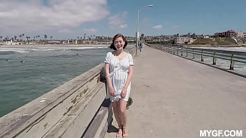 Aria shows off oily tits