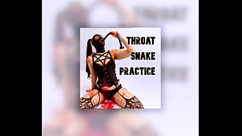 Red puke from deep throat practice