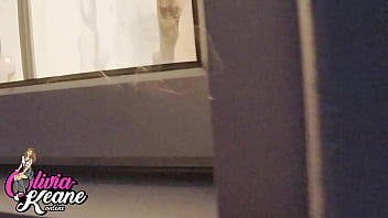 You watch your neighbour in the shower