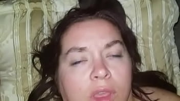 Sexy bbw uses dildo and gets fucked