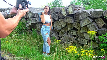 Fit and slim german latina christy ley talk to risky outdoor fuck at model job