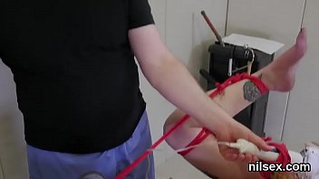 Silly whore gets her fuckholes spread and properly banged