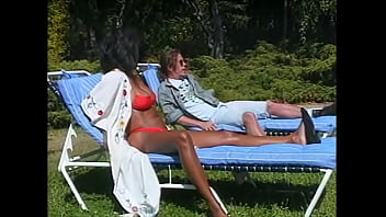 Jeannie pepper fucks some white dick by the pool and gets a hot load over her very nice ass