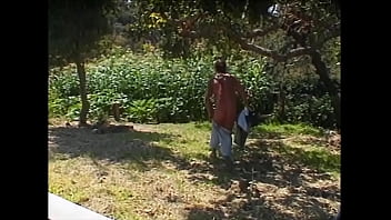 Jeannie pepper fucks some white dick by the pool and gets a hot load over her very nice ass