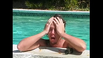 Jeannie pepper fucks some white dick by the pool and gets a hot load over her very nice ass