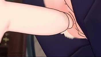 Yelan and aether have sex in office in genshin impact