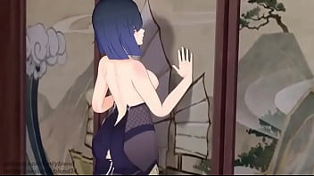 Yelan and aether have sex in office in genshin impact