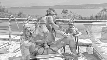 Poolside exploration chapter 2 horny milfs shalina devine and olivia del rio treat their friends to a dp gangbang gp3288