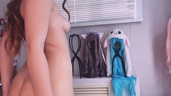 I caress my anus and play with a butt plug