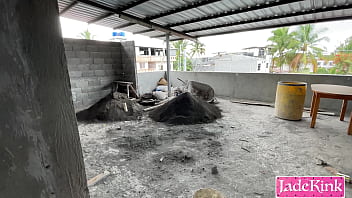 Horny couple couldn't find better place so fucking on construction site