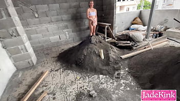 Horny couple couldn't find better place so fucking on construction site