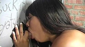 Ebony backs her booty all the way to the gloryhole 30