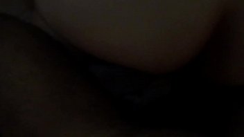 White milf playing with a black cock from behind