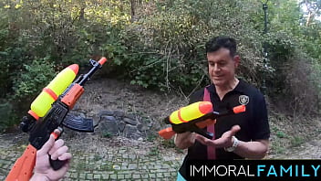 Czech babe alexis crystal rips off soaking wet shirt & runs topless