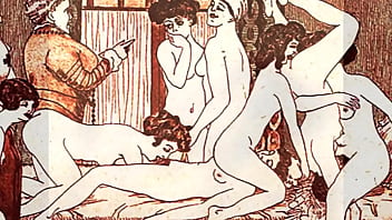 Retro erotic drawings