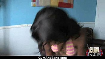 Ebony cumslut gets multi facial in gangbang 20