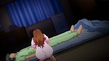 Una madre muy protectora le da calor a su hijo